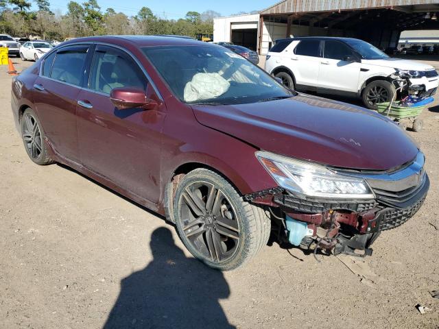 1HGCR3F91HA041383 - 2017 HONDA ACCORD TOURING MAROON photo 4