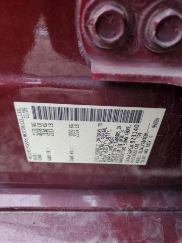 1N4AA5AP9AC823140 - 2010 NISSAN MAXIMA S BURGUNDY photo 12