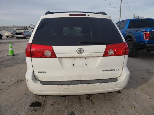 5TDZK23C28S105814 - 2008 TOYOTA SIENNA CE WHITE photo 6