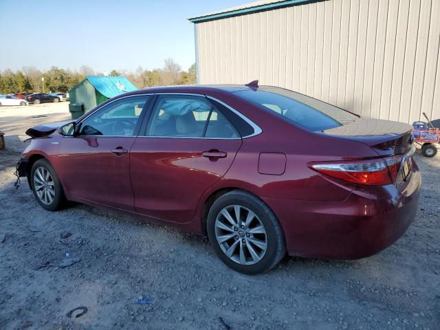 4T1BD1FK7FU172695 - 2015 TOYOTA CAMRY HYBRID RED photo 2