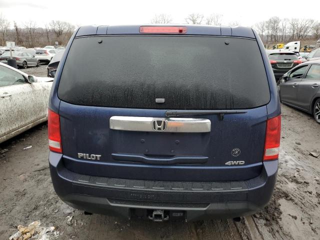 5FNYF4H24EB030898 - 2014 HONDA PILOT LX BLUE photo 6