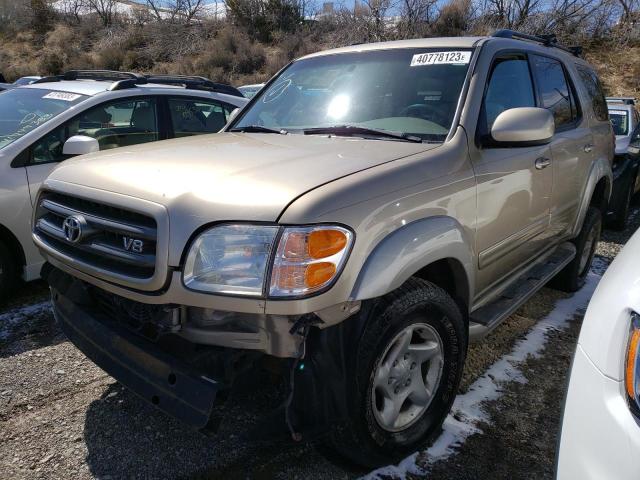 5TDBT44A82S099225 - 2002 TOYOTA SEQUOIA SR5 TAN photo 1