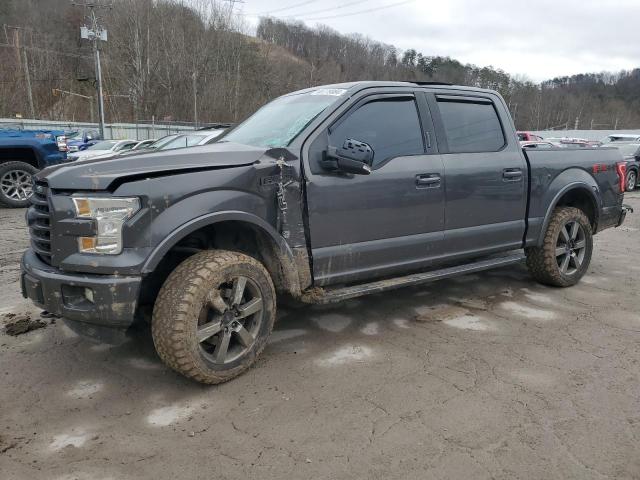 1FTEW1EF9FFC91093 - 2015 FORD F150 SUPERCREW GRAY photo 1