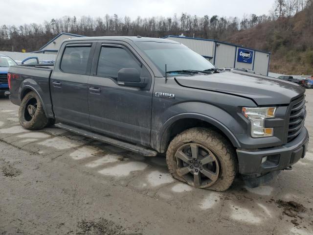 1FTEW1EF9FFC91093 - 2015 FORD F150 SUPERCREW GRAY photo 4