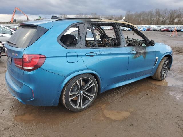 5YMKT6C54J0X21036 - 2018 BMW X5 M BLUE photo 3