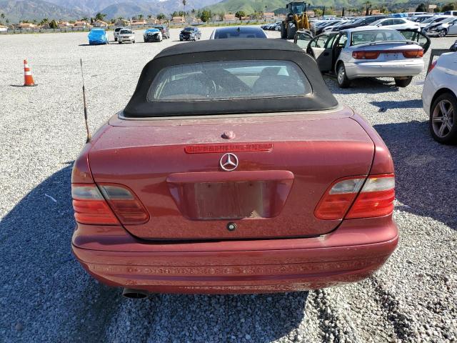 WDBLK70G6YT051167 - 2000 MERCEDES-BENZ CLK 430 MAROON photo 6