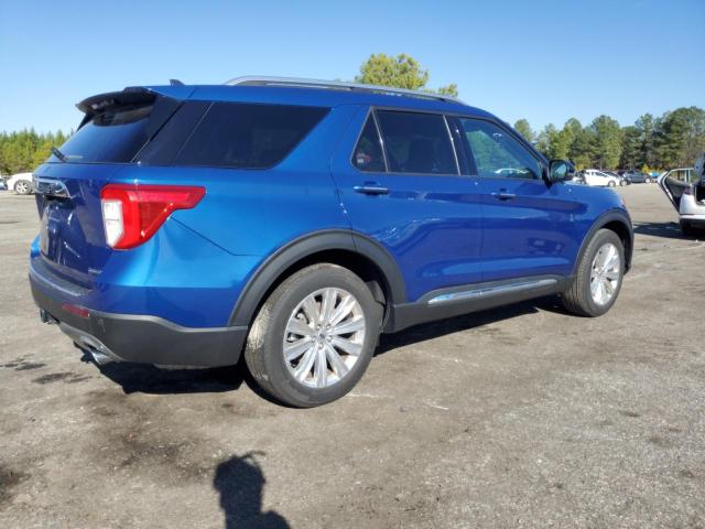 1FM5K7FW4NNA10055 - 2022 FORD EXPLORER LIMITED BLUE photo 3