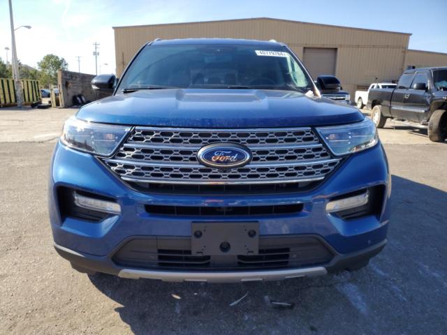 1FM5K7FW4NNA10055 - 2022 FORD EXPLORER LIMITED BLUE photo 5