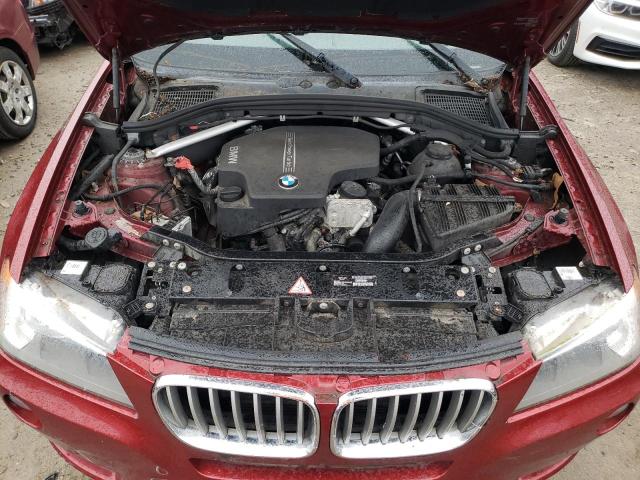 5UXWX9C50D0D05118 - 2013 BMW X3 XDRIVE28I RED photo 12