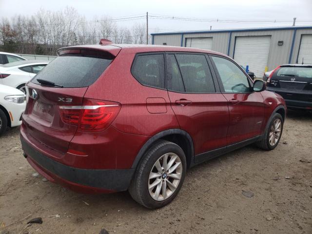 5UXWX9C50D0D05118 - 2013 BMW X3 XDRIVE28I RED photo 3