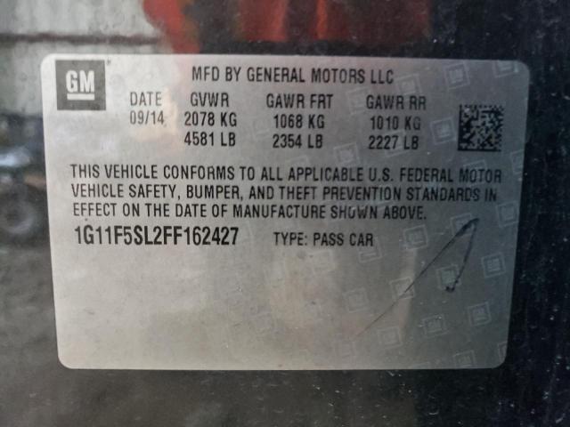 1G11F5SL2FF162427 - 2015 CHEVROLET MALIBU LTZ გრაფიტი ფოტო 12