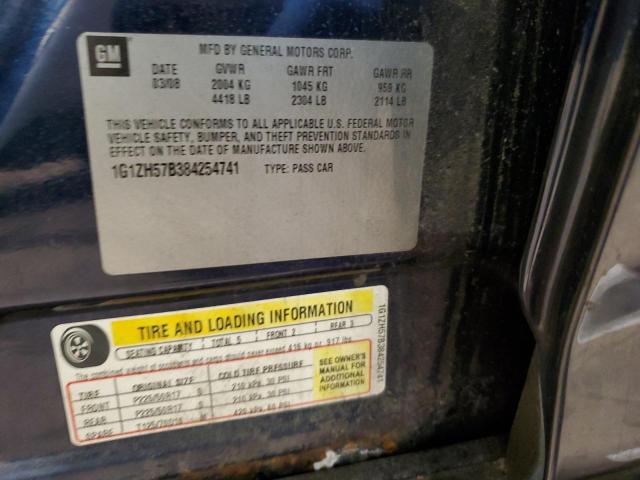 1G1ZH57B384254741 - 2008 CHEVROLET MALIBU 1LT Көк фото 12