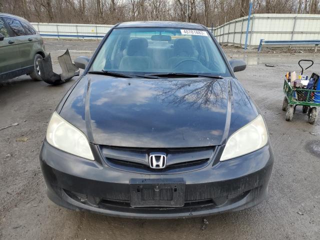 1HGES16365L025368 - 2005 HONDA CIVIC DX VP BLACK photo 5