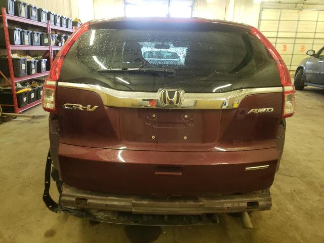 5J6RM4H4XGL058632 - 2016 HONDA CR-V SE BURGUNDY photo 6