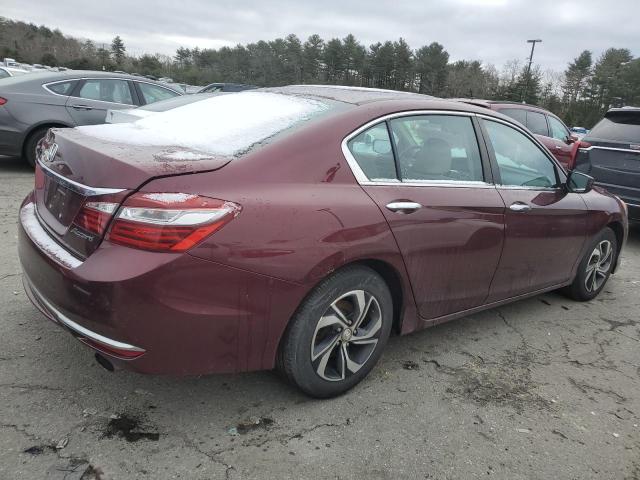 1HGCR2F3XGA104114 - 2016 HONDA ACCORD LX RED photo 3