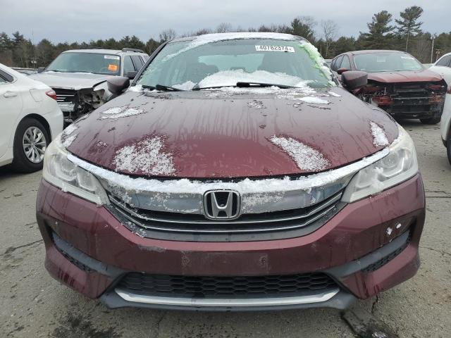 1HGCR2F3XGA104114 - 2016 HONDA ACCORD LX RED photo 5