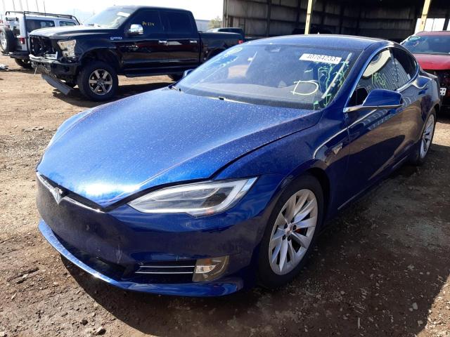 5YJSA1E22GF144201 - 2016 TESLA MODEL S Կապույտ լուսանկար 1
