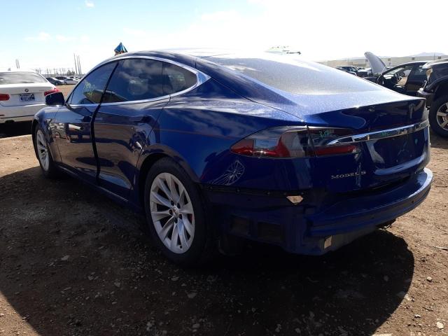 5YJSA1E22GF144201 - 2016 TESLA MODEL S Կապույտ լուսանկար 2