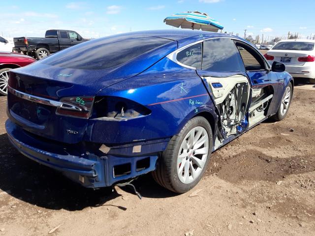 5YJSA1E22GF144201 - 2016 TESLA MODEL S Կապույտ լուսանկար 3