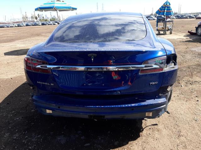 5YJSA1E22GF144201 - 2016 TESLA MODEL S Կապույտ լուսանկար 6