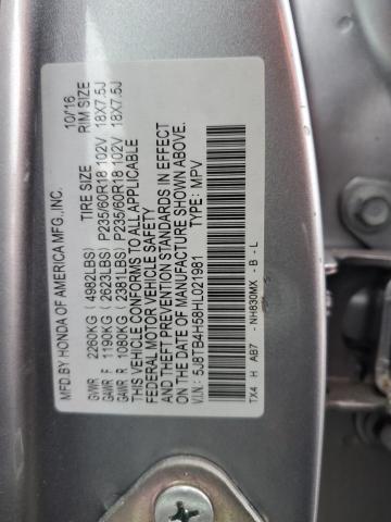 5J8TB4H58HL021981 - 2017 ACURA RDX TECHNOLOGY SILVER photo 14