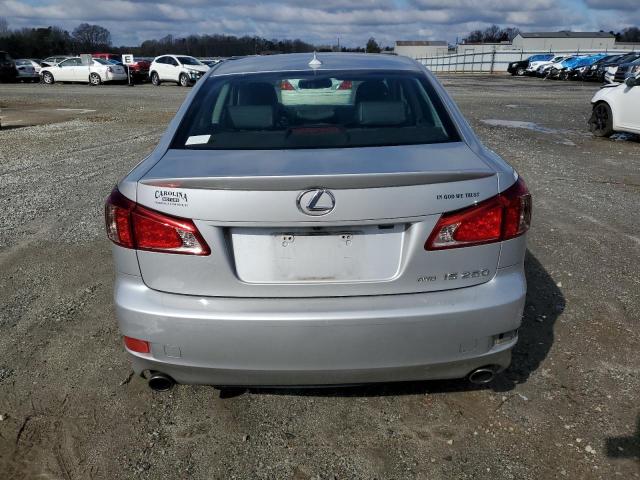 JTHCF5C23B5047632 - 2011 LEXUS IS 250 SILVER photo 6