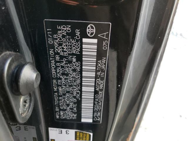 JTKJF5C78B3019835 - 2011 TOYOTA SCION TC 黑色 照片 12