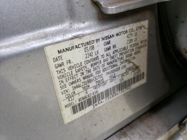 1N4AL21E88N532702 - 2008 NISSAN ALTIMA 2.5 GRAY photo 12