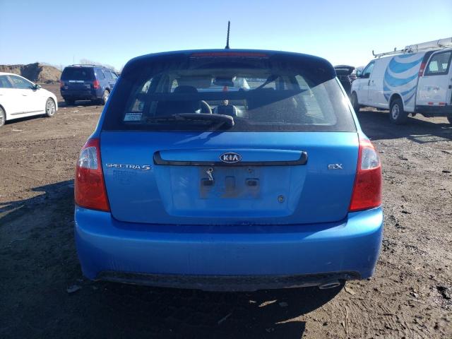 KNAFE161785012238 - 2008 KIA SPECTRA5 5 SX BLUE photo 6