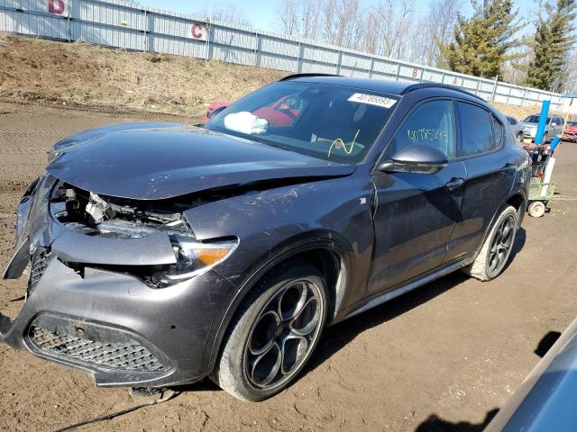 ZASPAKBN7N7D26562 - 2022 ALFA ROMEO STELVIO TI GRAY photo 1