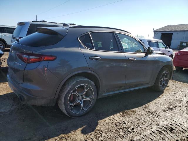 ZASPAKBN7N7D26562 - 2022 ALFA ROMEO STELVIO TI GRAY photo 3