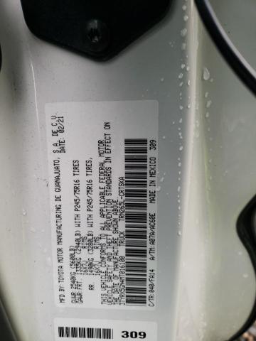 3TYRX5GN4MT016100 - 2021 TOYOTA TACOMA ACCESS CAB თეთრი ფოტო 12