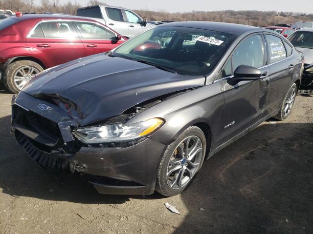 3FA6P0LU7HR314959 - 2017 FORD FUSION SE HYBRID GRAY photo 1