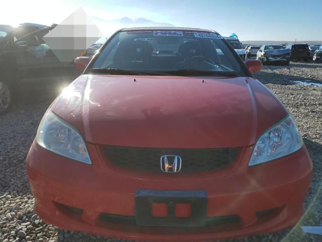 1HGEM229X5L042880 - 2005 HONDA CIVIC EX RED photo 5