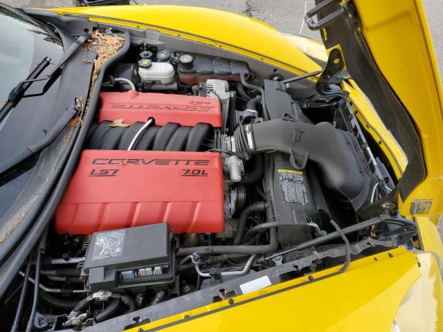 1G1YY26EX75129458 - 2007 CHEVROLET CORVETTE Z06 YELLOW photo 11