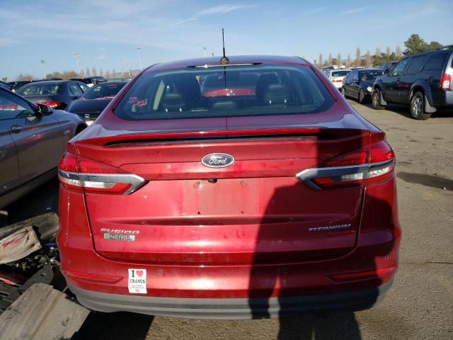 3FA6P0SU9KR179198 - 2019 FORD FUSION TITANIUM RED photo 6