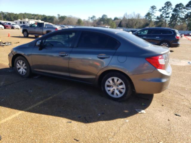 2HGFB2F52CH325124 - 2012 HONDA CIVIC LX GRAY photo 2