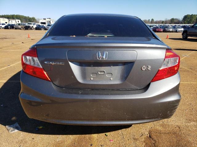 2HGFB2F52CH325124 - 2012 HONDA CIVIC LX GRAY photo 6