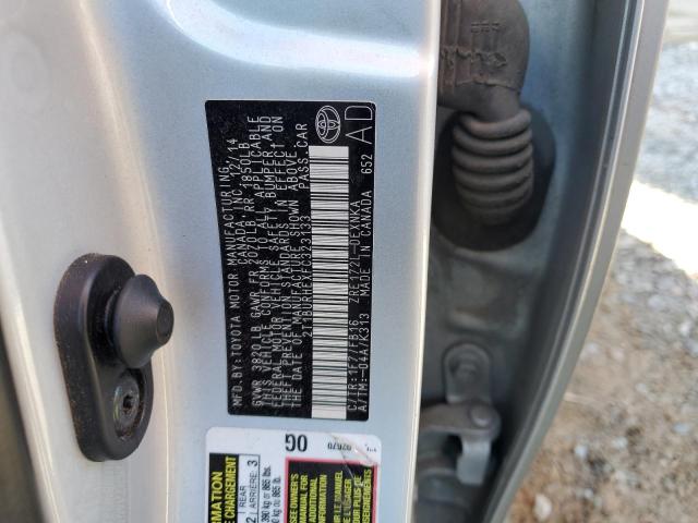 2T1BURHEXFC323133 - 2015 TOYOTA COROLLA L SILVER photo 12