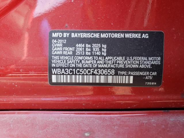 WBA3C1C50CF430658 - 2012 BMW 328 I SULE RED photo 12