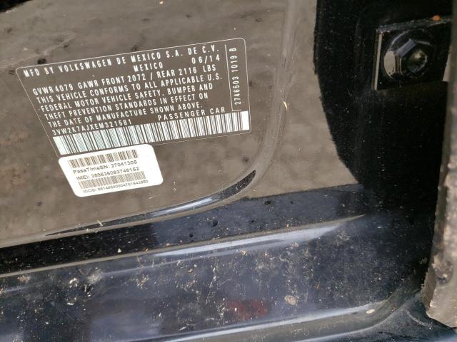 3VW2K7AJXEM321581 - 2014 VOLKSWAGEN JETTA BASE 蓝色 照片 12