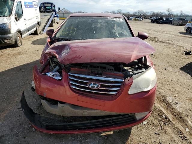 KMHDU4AD9AU110002 - 2010 HYUNDAI ELANTRA BLUE RED photo 5