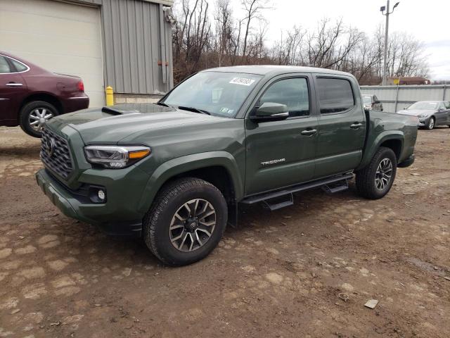 3TMCZ5AN0NM469085 - 2022 TOYOTA TACOMA DOUBLE CAB GREEN photo 1