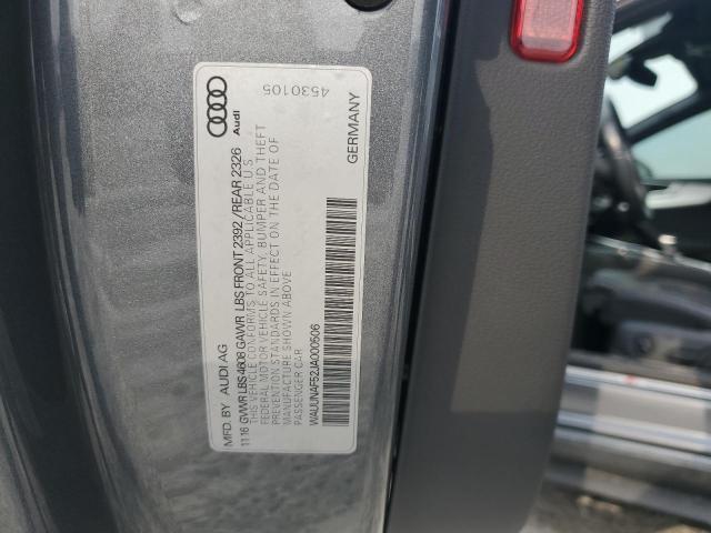 WAUUNAF52JA000506 - 2018 AUDI A5 PRESTIGE S-LINE GRAY photo 12