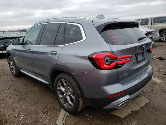 5UX53DP08P9P09144 - 2023 BMW X3 XDRIVE30I GRAY photo 2