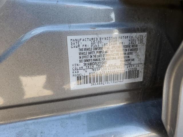 3N1AB8CV5LY312462 - 2020 NISSAN SENTRA SV GRAY photo 13