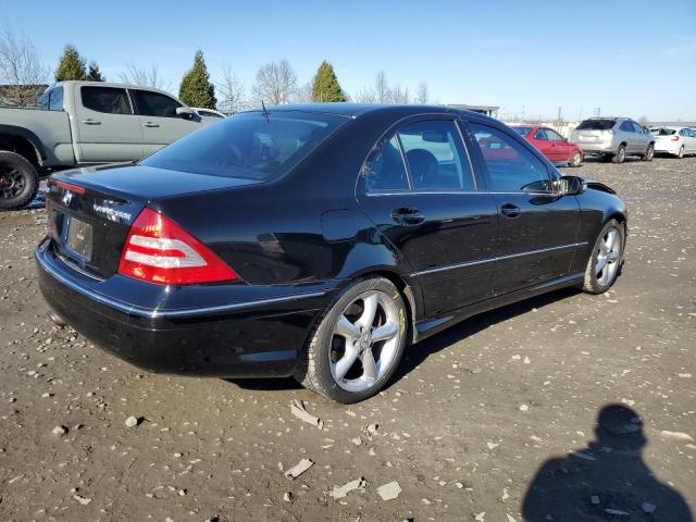 WDBRF40J35F683238 - 2005 MERCEDES-BENZ C 230K SPORT SEDAN BLACK photo 3