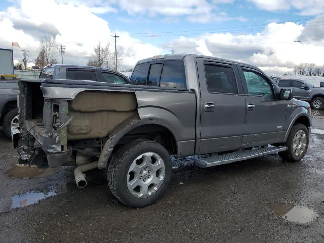 1FTFW1ET8BFD15324 - 2011 FORD F150 SUPERCREW GRAY photo 3