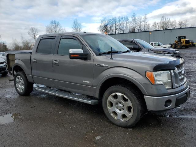 1FTFW1ET8BFD15324 - 2011 FORD F150 SUPERCREW GRAY photo 4