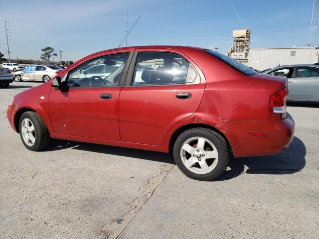 KL1TG56676B650420 - 2006 CHEVROLET AVEO LT RED photo 2